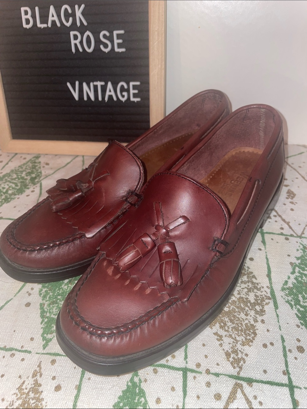 BASS WEGUNS BROWN LOAFERS SLIP ONS SHOES SZ 6 Marietta